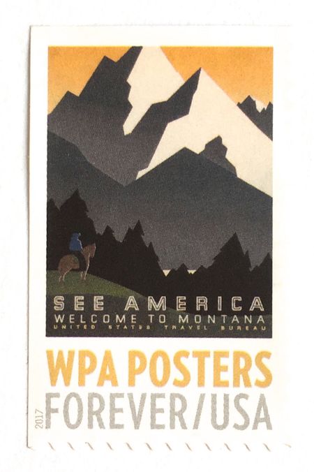 1 Mountain Forever Stamp Western Rocky Moutains Postage for Mailing